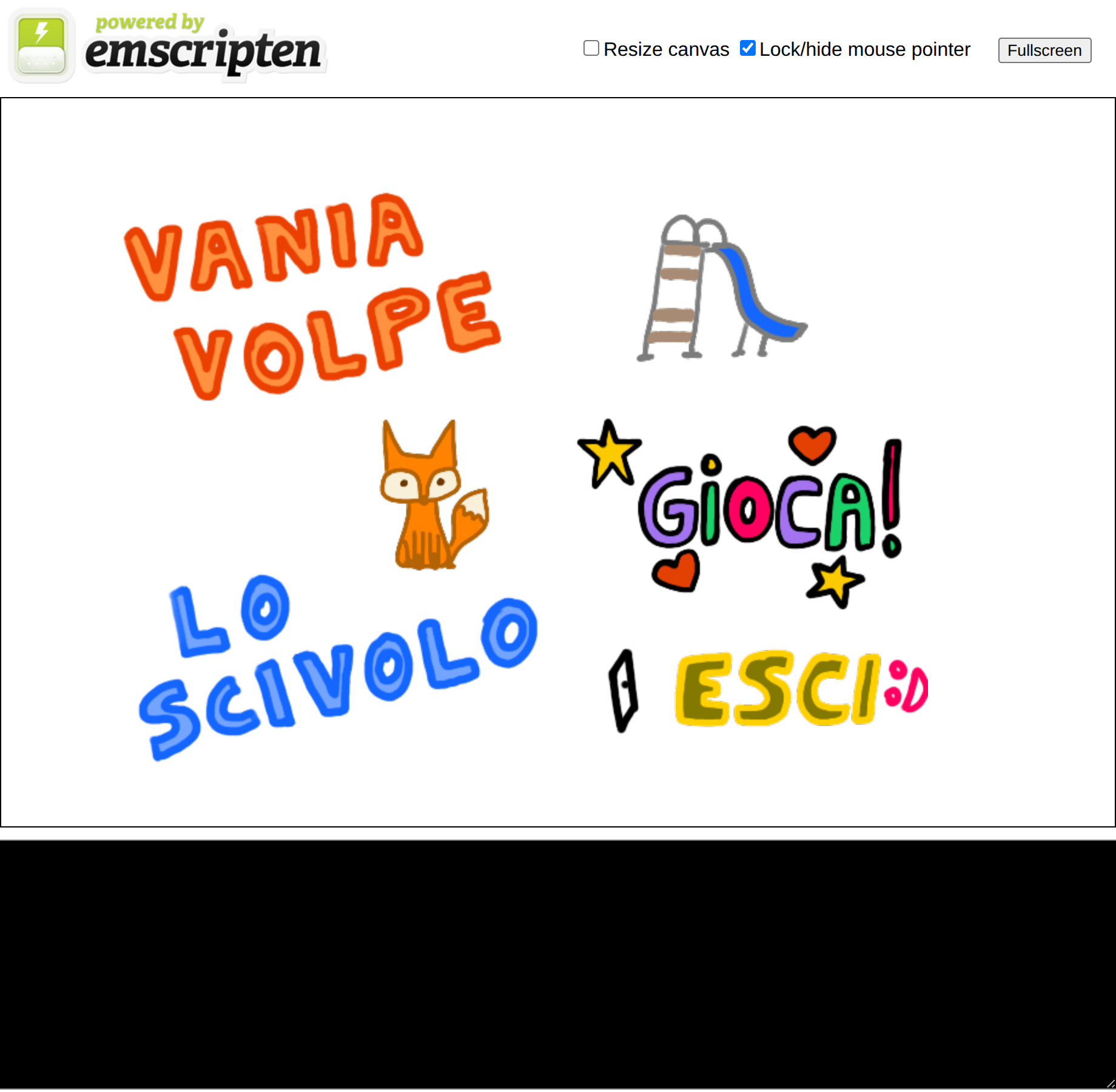 The default Emscripten shell